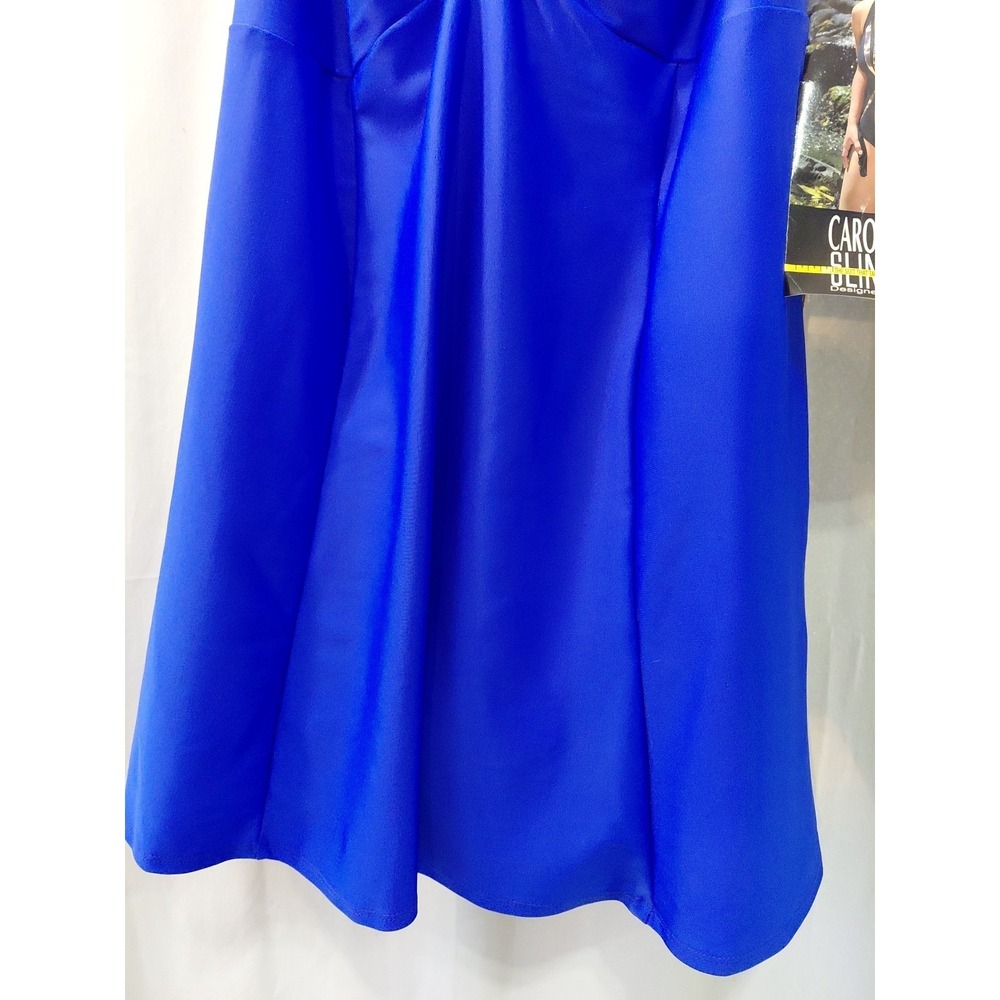 Vintage Carol Wior Swimsuit New One Piece Navy Blue Plus Sz 20 Takes Inches Off - Picture 3 of 16